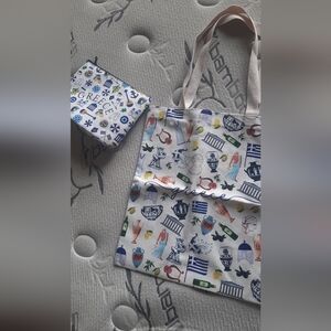 Colorful Tote and Pouch Set GREECE
